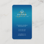 Blauwe officier van justitie bij wet | Classy Scal Visitekaartje (Voorkant)