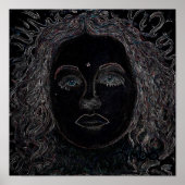 Blauwe ogen 12x12-inch Poster (Voorkant)