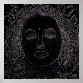 Blauwe ogen 12x12-inch Poster