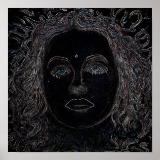 Blauwe ogen 12x12-inch Poster