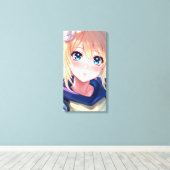 Blauwe Ogen 2 Canvas Afdruk (Insitu (Houten vloer))