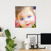 Blauwe ogen baby poster (Thuiskantoor)