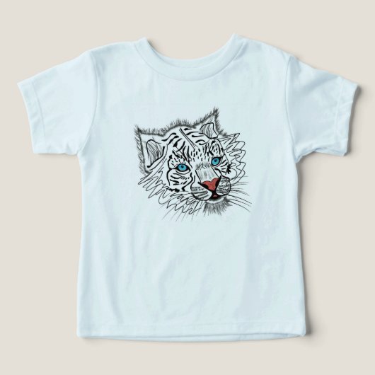 Blauwe ogen baby tijger peuter T-shirt (Design voorkant)