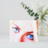 blauwe ogen briefkaart (Staand voorkant)