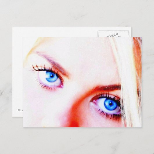 blauwe ogen briefkaart (Voorkant / Achterkant)