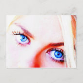 blauwe ogen briefkaart (Voorkant)