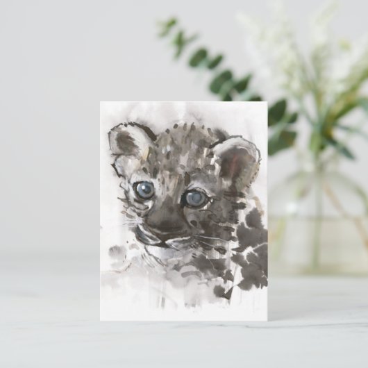 Blauwe ogen briefkaart (Staand voorkant)