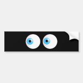 Blauwe ogen bumpersticker (Voorkant)