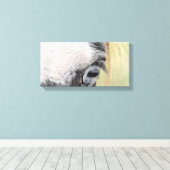 Blauwe ogen canvas afdruk (Insitu (Houten vloer))