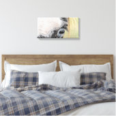 Blauwe ogen canvas afdruk (Insitu (Slaapkamer))