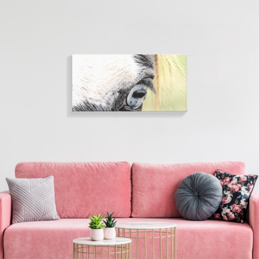 Blauwe ogen canvas afdruk (Insitu (Woonkamer))