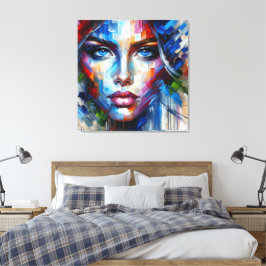 BLAUWE OGEN CANVAS AFDRUK