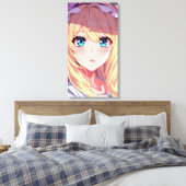 Blauwe ogen canvas afdruk (Insitu (Slaapkamer))