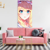 Blauwe ogen canvas afdruk (Insitu (Woonkamer))