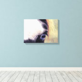 Blauwe ogen canvas afdruk (Insitu (Houten vloer))