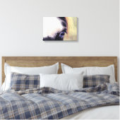 Blauwe ogen canvas afdruk (Insitu (Slaapkamer))