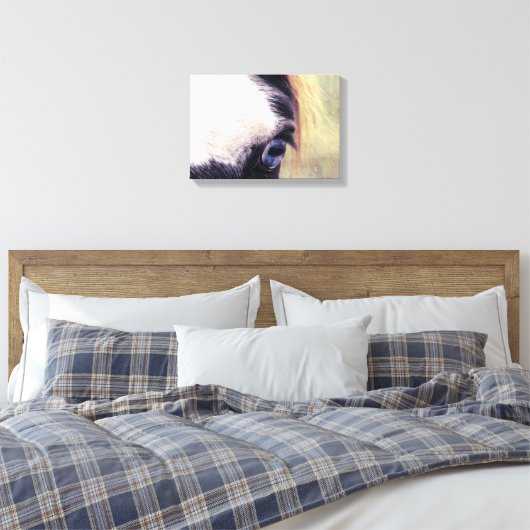 Blauwe ogen canvas afdruk (Insitu (Slaapkamer))