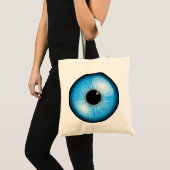 Blauwe ogen Canvas tas (Voorkant (product))