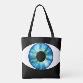 Blauwe ogen Canvas tas (Achterkant)