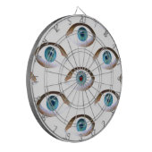blauwe ogen dartbord (Voorkant Links)