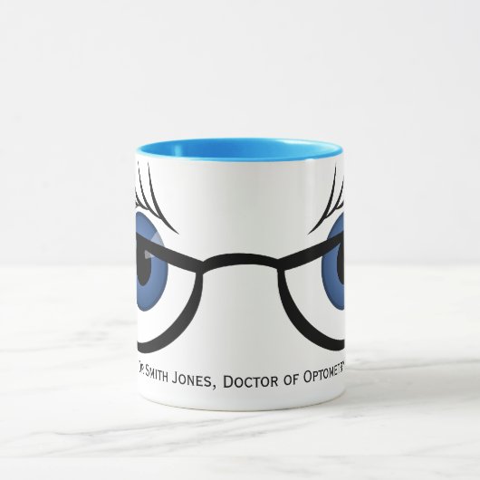 Blauwe ogen en glazen ogen mok (Midden)