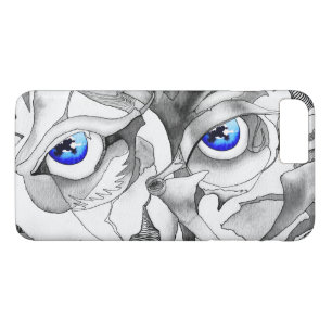 Blauwe ogen graffiti Case-Mate iPhone case
