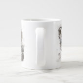 Blauwe ogen grote koffiekop (Achterkant)