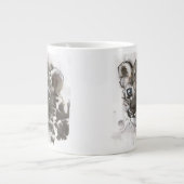 Blauwe ogen grote koffiekop (Voorkant)