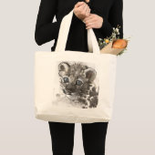 Blauwe ogen grote tote bag (Voorkant (product))