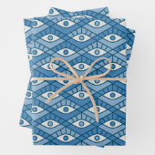 Blauwe ogen inpakpapier vel (In situ)