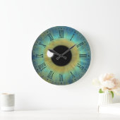 Blauwe ogen Iris Eyeball Large Round Roman Clock Grote Klok (Huis)