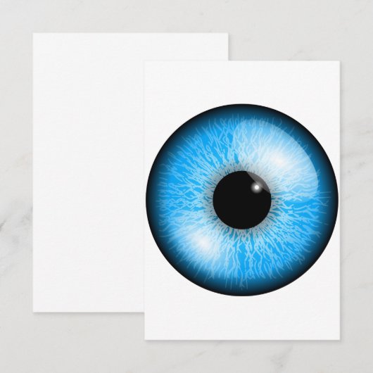 Blauwe ogen kaart (Voorkant / Achterkant)