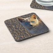 Blauwe ogen kat onderzetter (Linkerzijde)