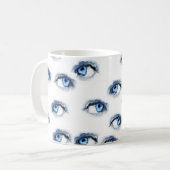 blauwe ogen koffiemok (Voorkant links)