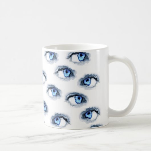 blauwe ogen koffiemok (Rechts)