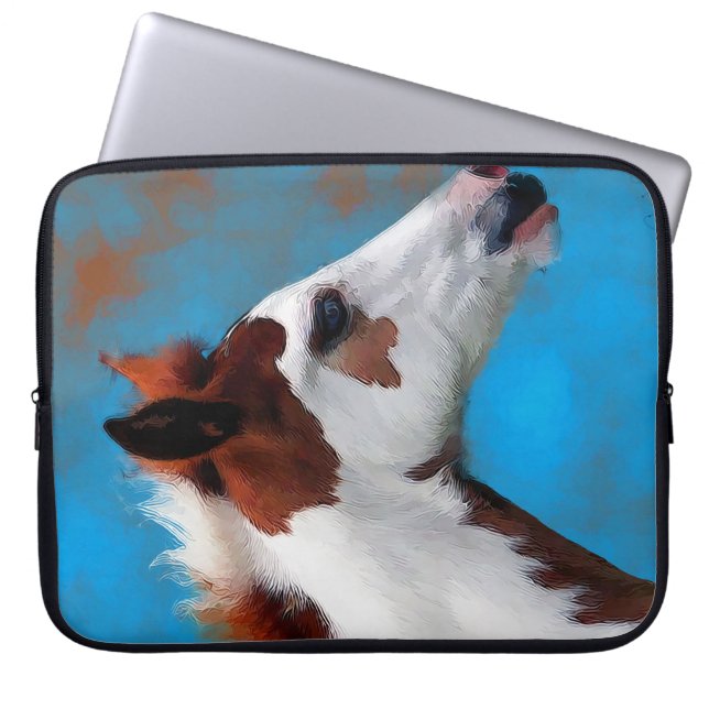 blauwe ogen laptop sleeve (Voorkant)