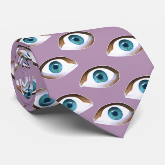 blauwe ogen mannen stropdas (Opgerold)