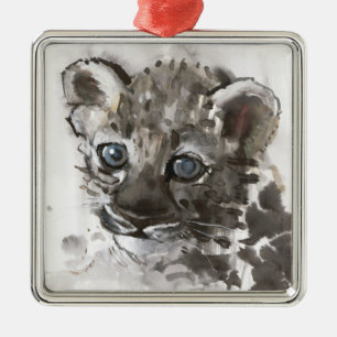 Blauwe ogen metalen ornament
