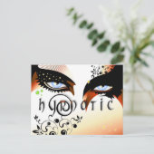 Blauwe ogen Mode make-up Briefkaart (Staand voorkant)