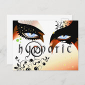 Blauwe ogen Mode make-up Briefkaart (Voorkant / Achterkant)