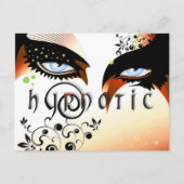 Blauwe ogen Mode make-up Briefkaart (Voorkant)