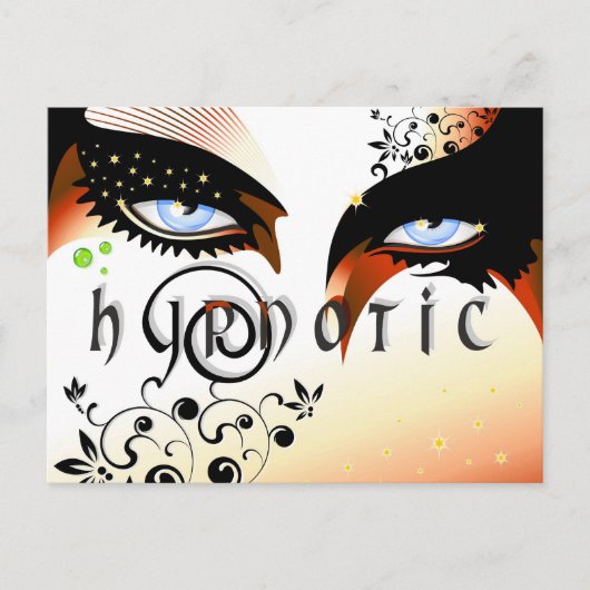 Blauwe ogen Mode make-up Briefkaart (Voorkant)