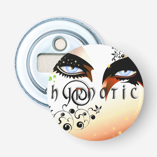 Blauwe ogen Mode make-up Button Flesopener (Voorkant)