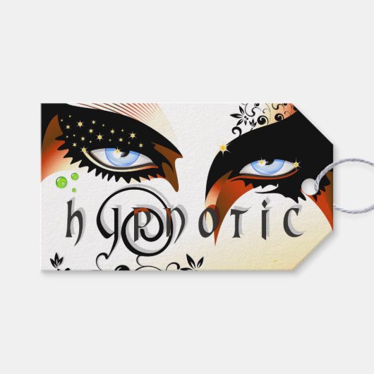 Blauwe ogen Mode make-up Cadeaulabel (Voorkant (Horizontaal))