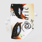 Blauwe ogen Mode make-up Golfhanddoek (Insitu)