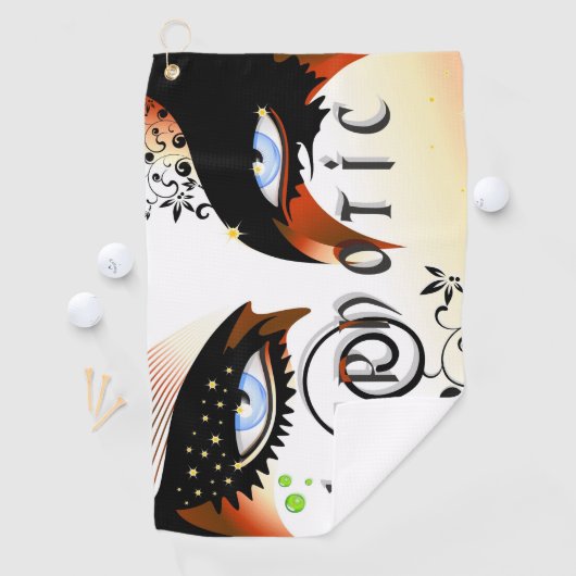 Blauwe ogen Mode make-up Golfhanddoek (Insitu)