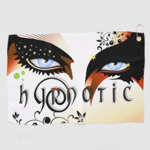 Blauwe ogen Mode make-up Golfhanddoek