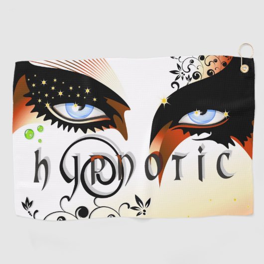 Blauwe ogen Mode make-up Golfhanddoek (Horizontaal)