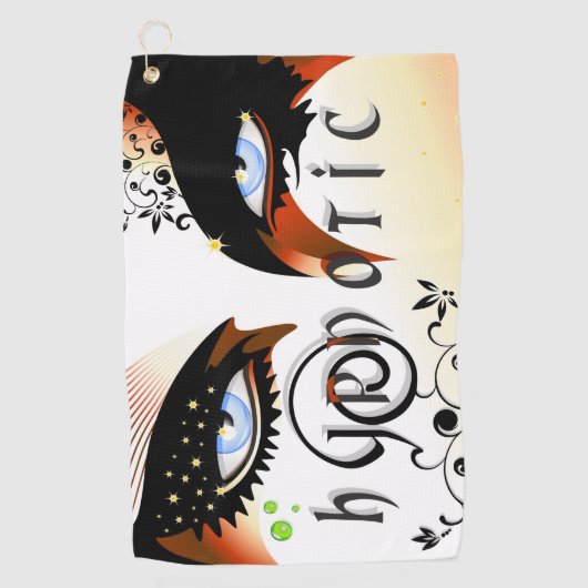 Blauwe ogen Mode make-up Golfhanddoek (Voorkant)