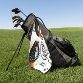 Blauwe ogen Mode make-up Golfhanddoek (Groen)